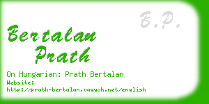 bertalan prath business card